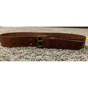 Eddie Bauer Genuine Leather Women’s Brown Statement Belt Size M